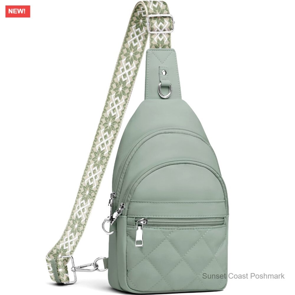 Anti-Theft RFID Crossbody Sling Bag Waterproof Nylon Puffer Travel Purse